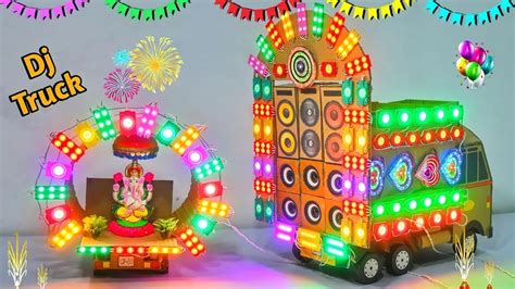 Durga Puja Navratri Dj Mini Truck Dj Light Big Dj Truck Loading