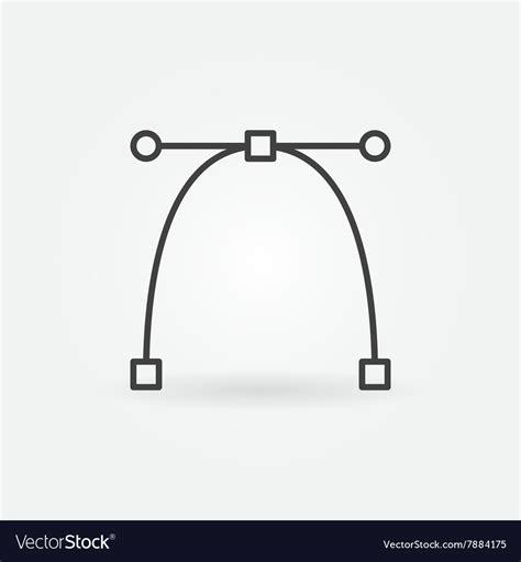 Bezier Curve Icon Royalty Free Vector Image Vectorstock