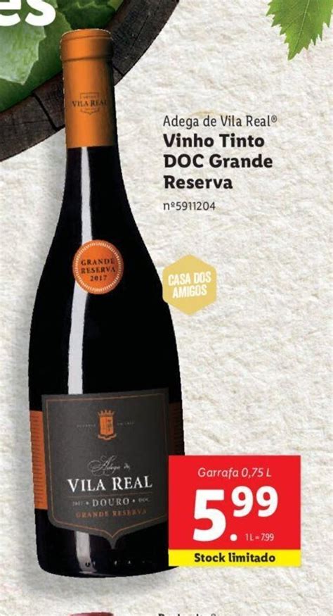 Promoção Vinho Tinto DOC Grande Reserva 0 75L em Lidl