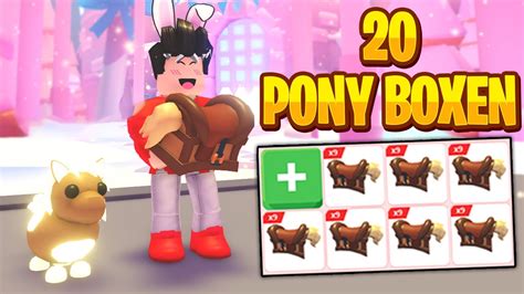 Ich ÖFFNE 20 PONY Boxen und bekomme 2 5 NEON PONY in Adopt Me YouTube