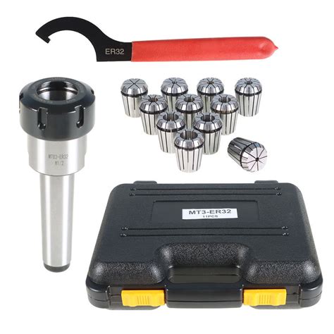 Findmall Mt3 Shank Er32 Collet Chuck Tool Holder Set With 11pcs Er32 Tool Holder Cnc