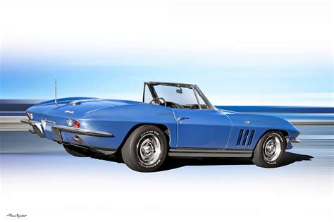 1965 Corvette Stingray Convertible Poster Painting by Zachary Carlie ...