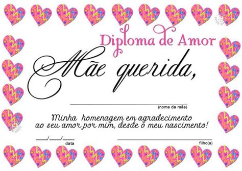 Diploma Dia Das Maes - 20 Modelos de Diploma para o dia das mães prontos para imprimir ...