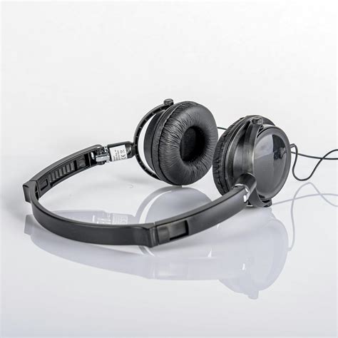 photo  black headset   dark room  stock photo
