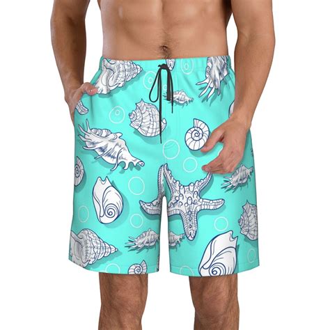 Disketp Mens Swim Trunks Hawaiian Breathable Surf Beach Swimsuits Mesh