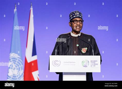 Muhammadu Buhari President Of Nigeria Speaks During National