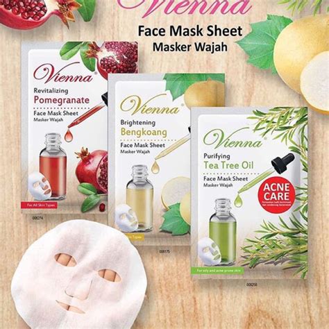 Jual Bisa Cod Vienna Face Mask Sheet Masker Wajah Sheet Mask