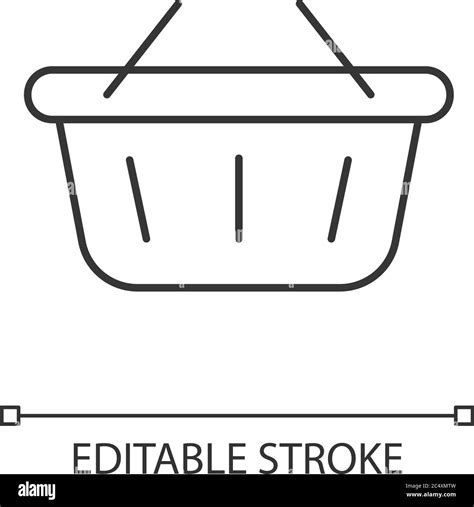 Shopping Basket Linear Icon Stock Vector Image Art Alamy