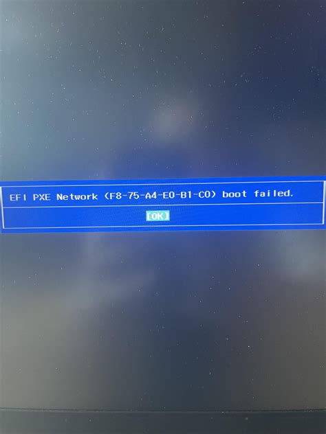 Boot Failed Only Option Efi Pxe Network R Lenovo