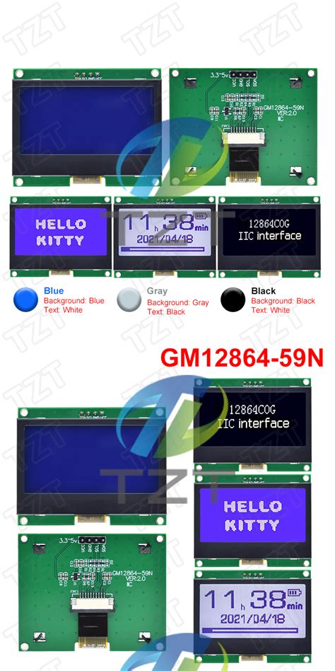 Tzt Iic Lcd Module X I C St S Cog Graphic Display Screen