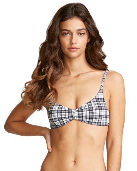 Rvca Uptown Bralette Bikini Top Black Surfstitch