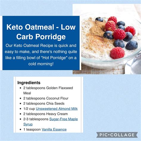 Keto Porridge | Sugar free maple syrup, Oatmeal recipes, Keto oatmeal