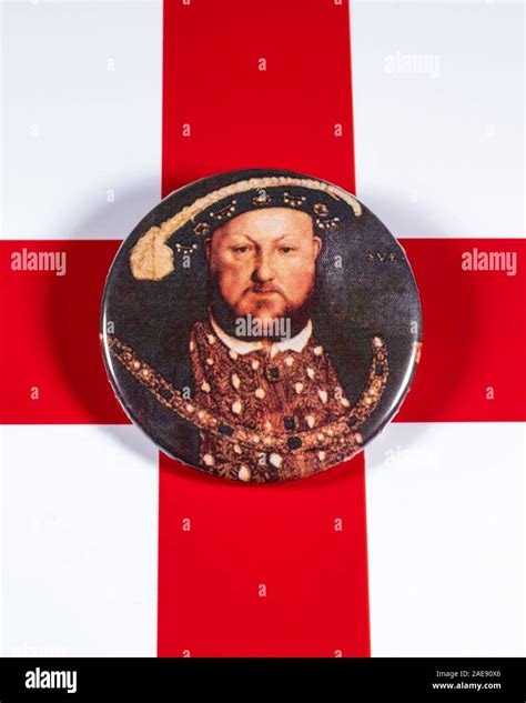 London UK December 5th 2019 A Pin Badge Of King Henry VIII