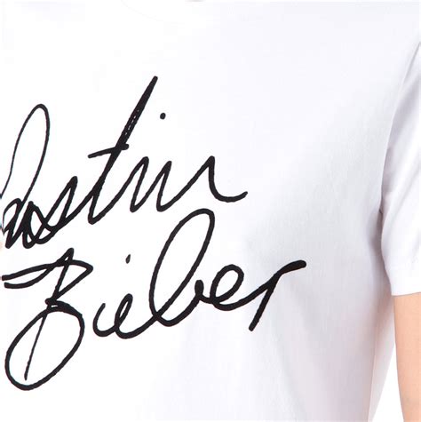 Chocoolate It Justin Bieber Signature Tshirt in White | Lyst