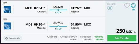 Orlando to Bogota or Medellin, Colombia from $250 R/T [COPA]