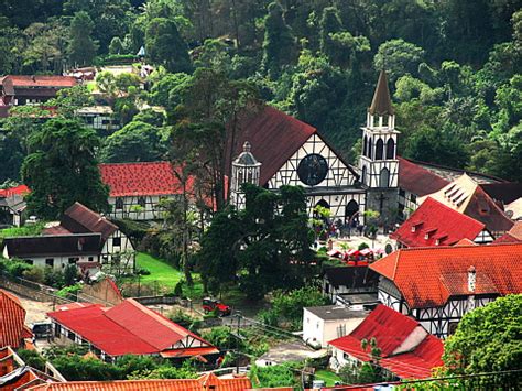 panoramic view  colonia tovar venezuela stock photo  image