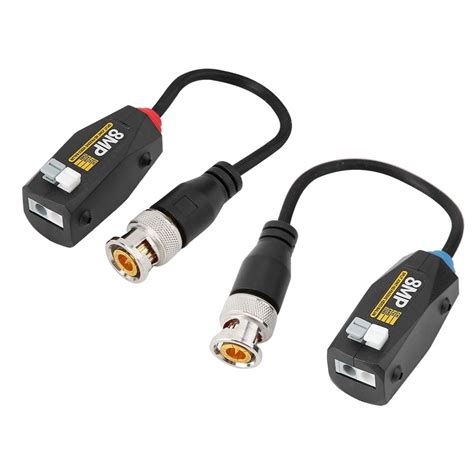 High Definition 8mp Passive Video Balun Transmitter For Push Terminal Twisted Pair 1 Pair