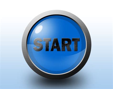 Start Icon Glossy Button Stock Photo Image 45300060