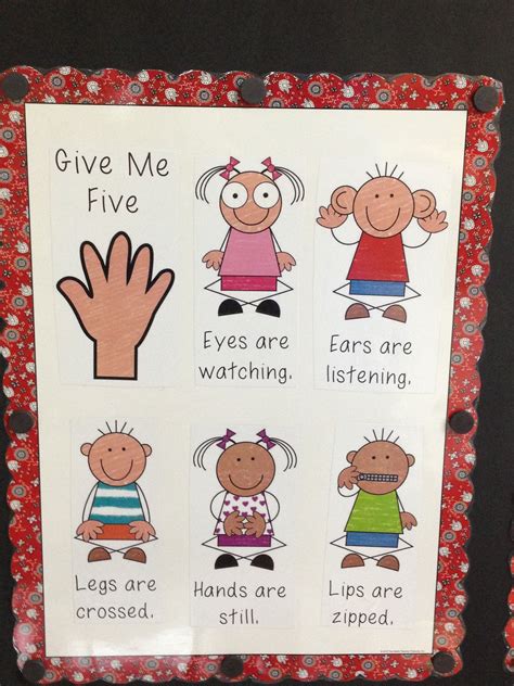 My Give Me 5 Poster Classroom Management Pinterest Classroom