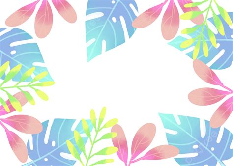 Watercolor Colorful Leaves Border, Watercolor, Color, Creativity PNG Transparent Clipart Image ...