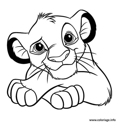 Coloriage Le Roi Lion Simba Jecolorie