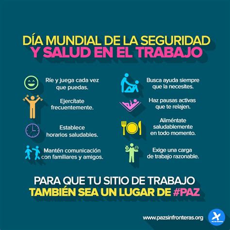 Día Mundial De La Seguridad Y Salud En El Trabajo Higiene Y Seguridad