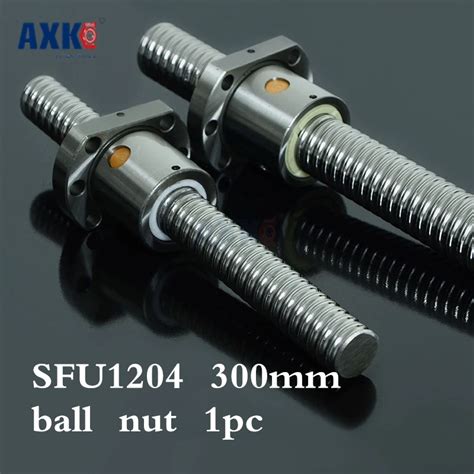 Axk 1204 Ball Screw Sfu1204 300mm Rolled Ballscrew With Single Ballnut