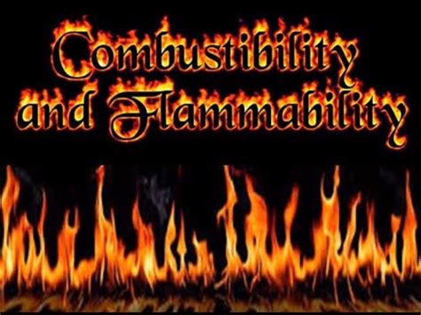 Combustibility and Flammability Materials - YouTube