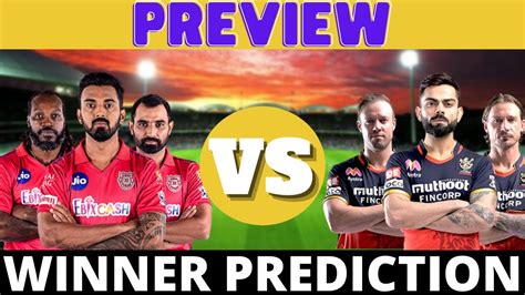 KXIP Vs RCB 2020 IPL Winner Prediction Team News Dream 11 IPL 2020