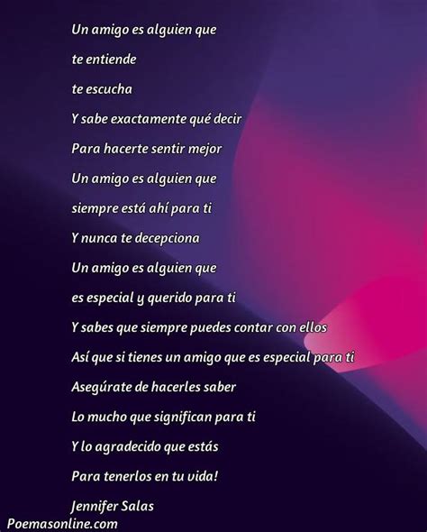 Cinco Poemas Bonitos Para Un Amigo Especial Poemas Online