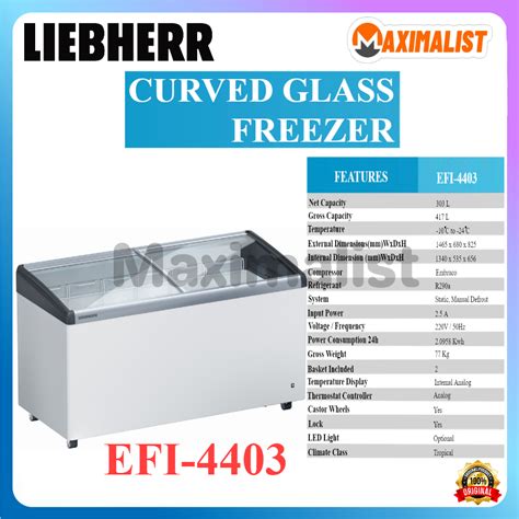 Jual LIEBHERR EFI 4403 EFI 4803 EFI 5603 Curve Glass Freezer Freezer