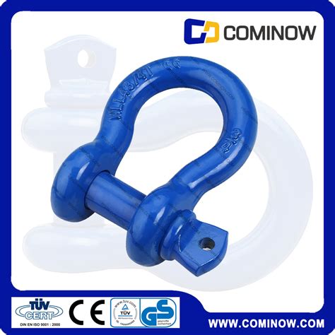 G209 Us Type Drop Forged Screw Pin Anchor Bow Shackle Blue Heavy Duty