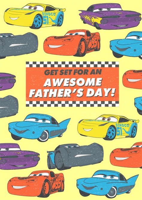 Disney Pixar Cars Get Set For An Awesome Father's Day Card | Moonpig