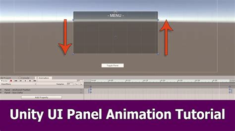 Unity Ui Panel Animation Tutorial Youtube