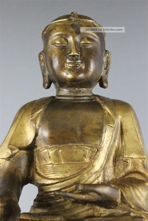 M Nch Buddha Figur Skulptur Bronze Tibet Asiatika China Statue