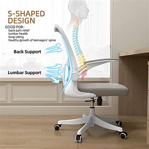 Monhey Office Chair Ergonomic Office Chair With Lumbar Support Flip