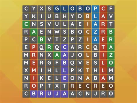 Sopa De Letras Sustantivos Comunes Wordsearch