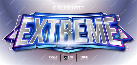 Premium Vector | Extreme 3d editable text effect