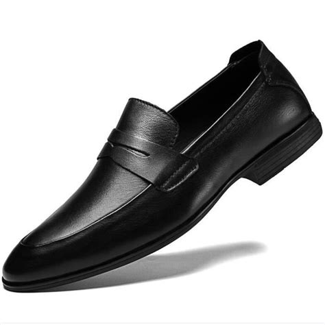 Chaussure Homme En Cuir Pu Derby Business Classic Pour Mariage Grande Taille Noir Noir