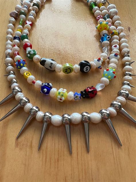 Colorful Chokers Fresh Water Pearls Murano Glass And Handmade