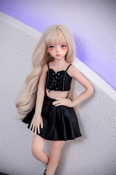 Aniyah 1ft7 50cm Blonde Tiny Sex Doll With BJD Head Cute Sex Doll