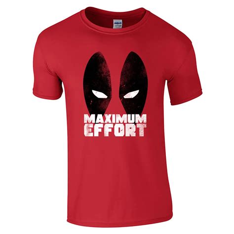 Deadpool Maximum Effort T Shirt Max Eyes Comic Superhero Funny Movie