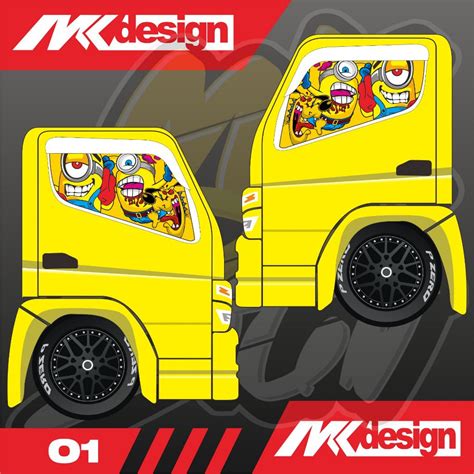 Jual Stiker One Way Kaca Samping Truk Canter Bisa Request Custom