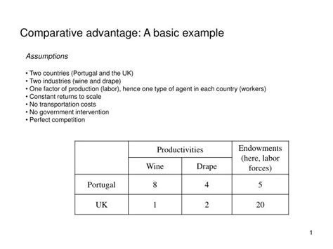 Comparative Advantage Examples