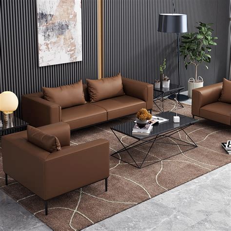 Modern Leather Sofa Set