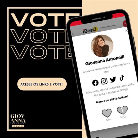 Giovanna Antonelli Updates on Twitter Já deixaram o voto de vocês