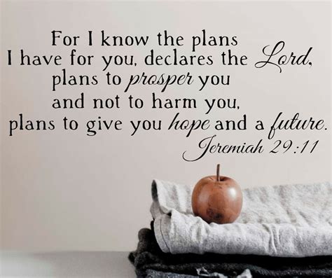 Jeremiah 29 11 Decal For I Know The Plans I Have For You Etsy