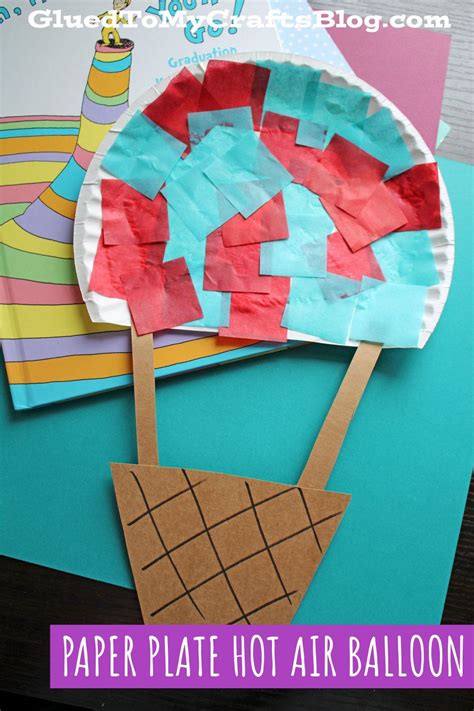 Dr Seuss Inspired Paper Plate Hot Air Balloon In Hot Air Balloon Craft Seuss Crafts
