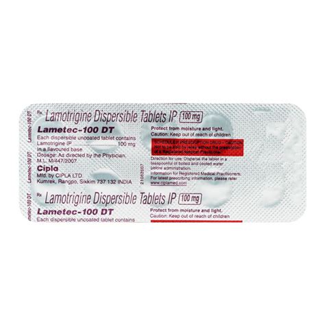 Lametec Dt 100mg Tablet 10s Price Uses Side Effects Netmeds