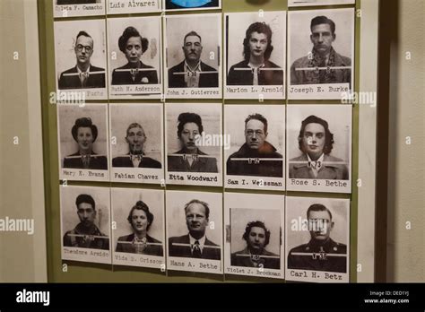 Manhattan Project scientists ID photos Stock Photo - Alamy